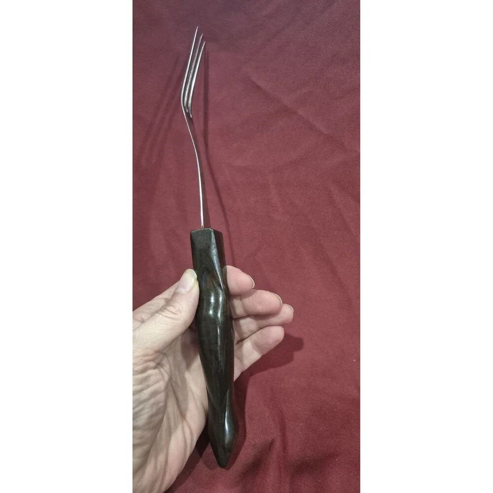 Cutco 1726 KC Turning Carving 3-Prong Fork Brown Handle EUC